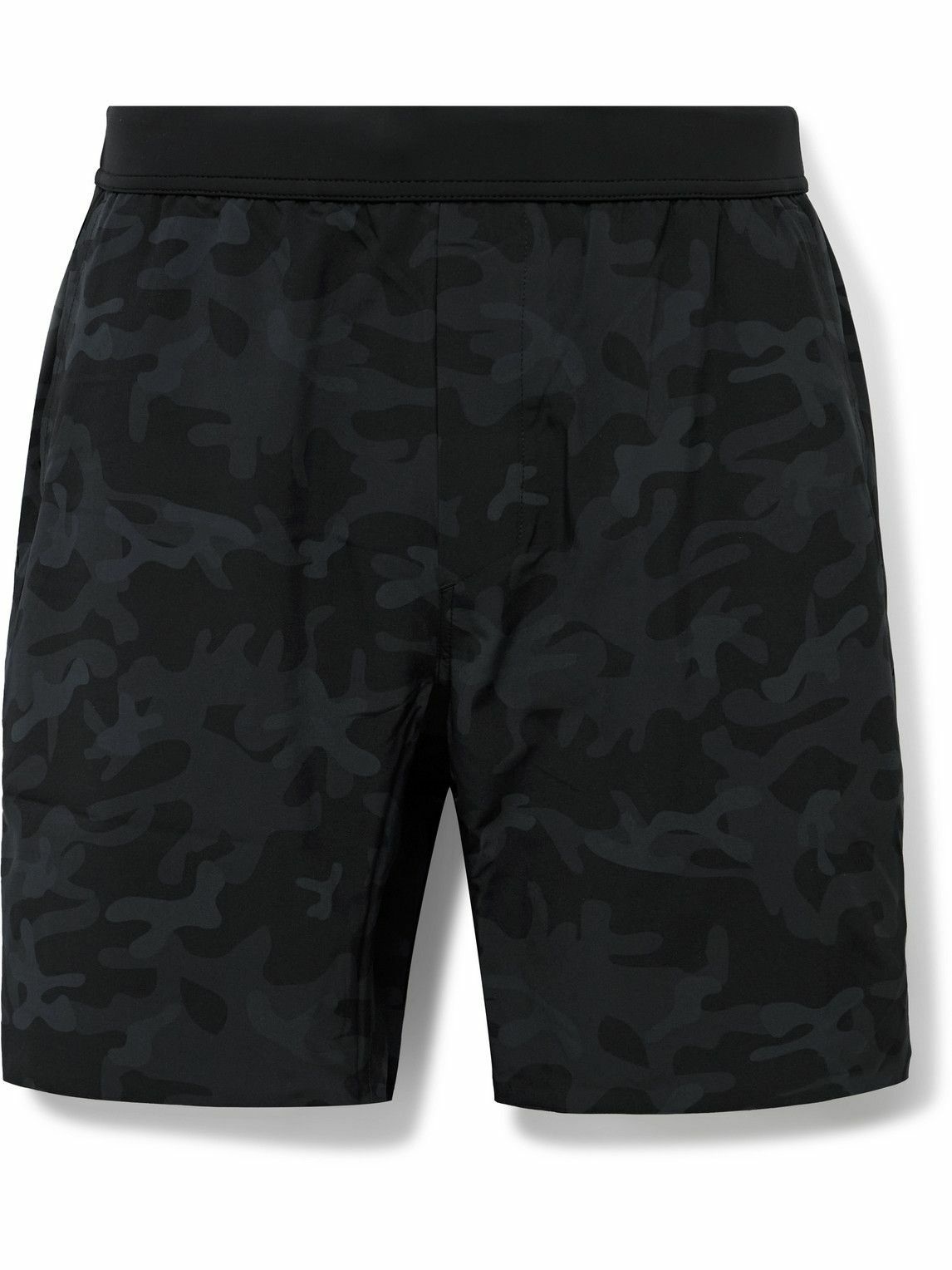 Photo: Ten Thousand - Interval Straight-Leg Camouflage-Print Stretch-Shell Shorts - Black