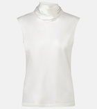 Bottega Veneta Scarf-detail silk-blend satin top