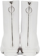 Raf Simons White Leather 2001 Boots