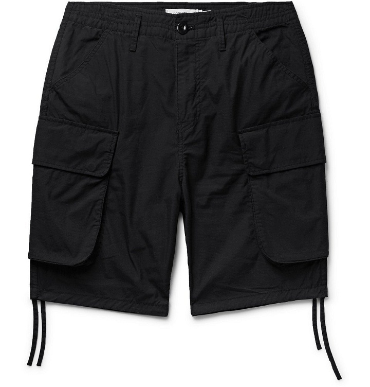 Photo: nonnative - Commander Slim-Fit COOLMAX Cotton-Blend Ripstop Cargo Shorts - Black