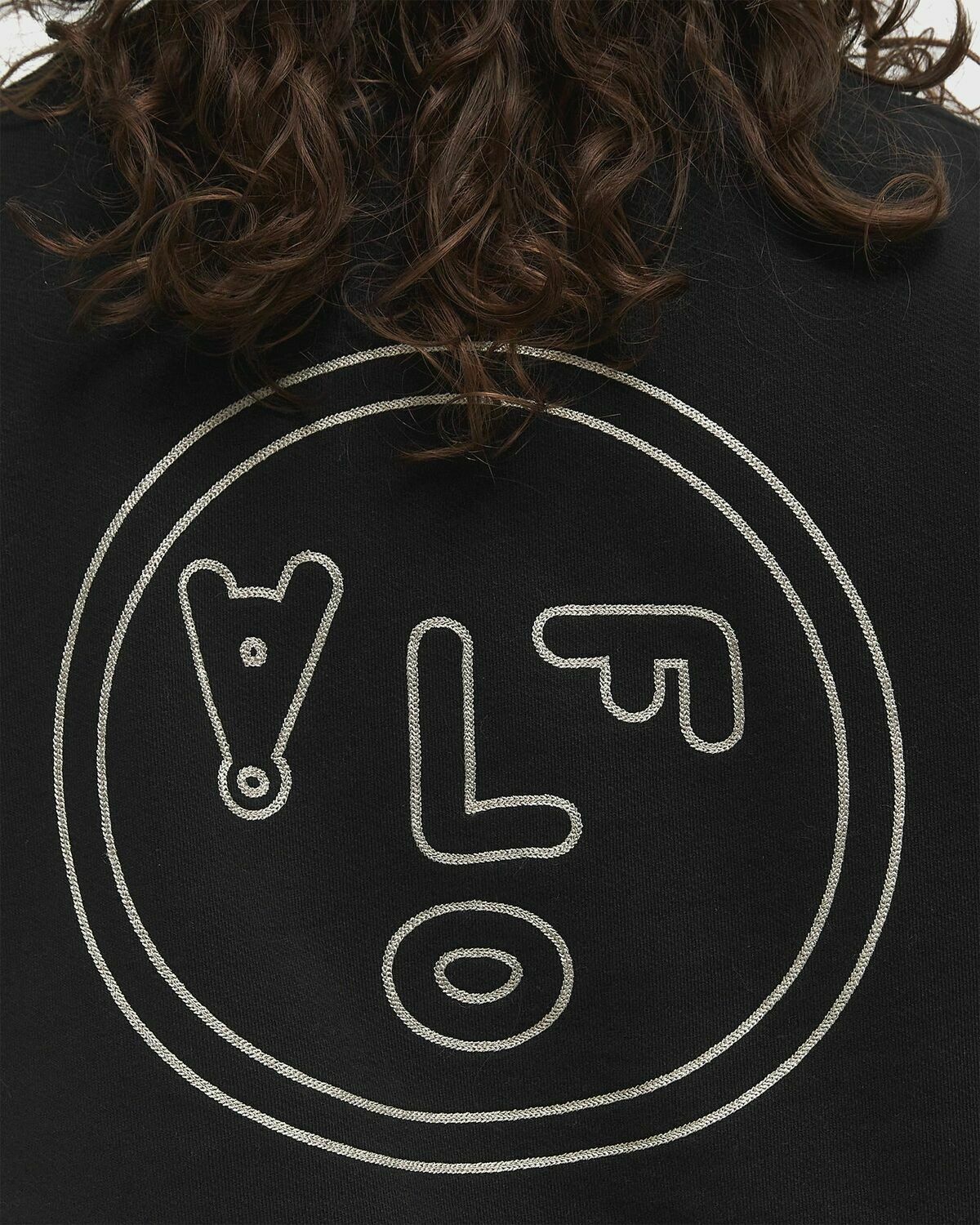 ØLÅF FACE CREWNECK Black Womens Sweatshirt