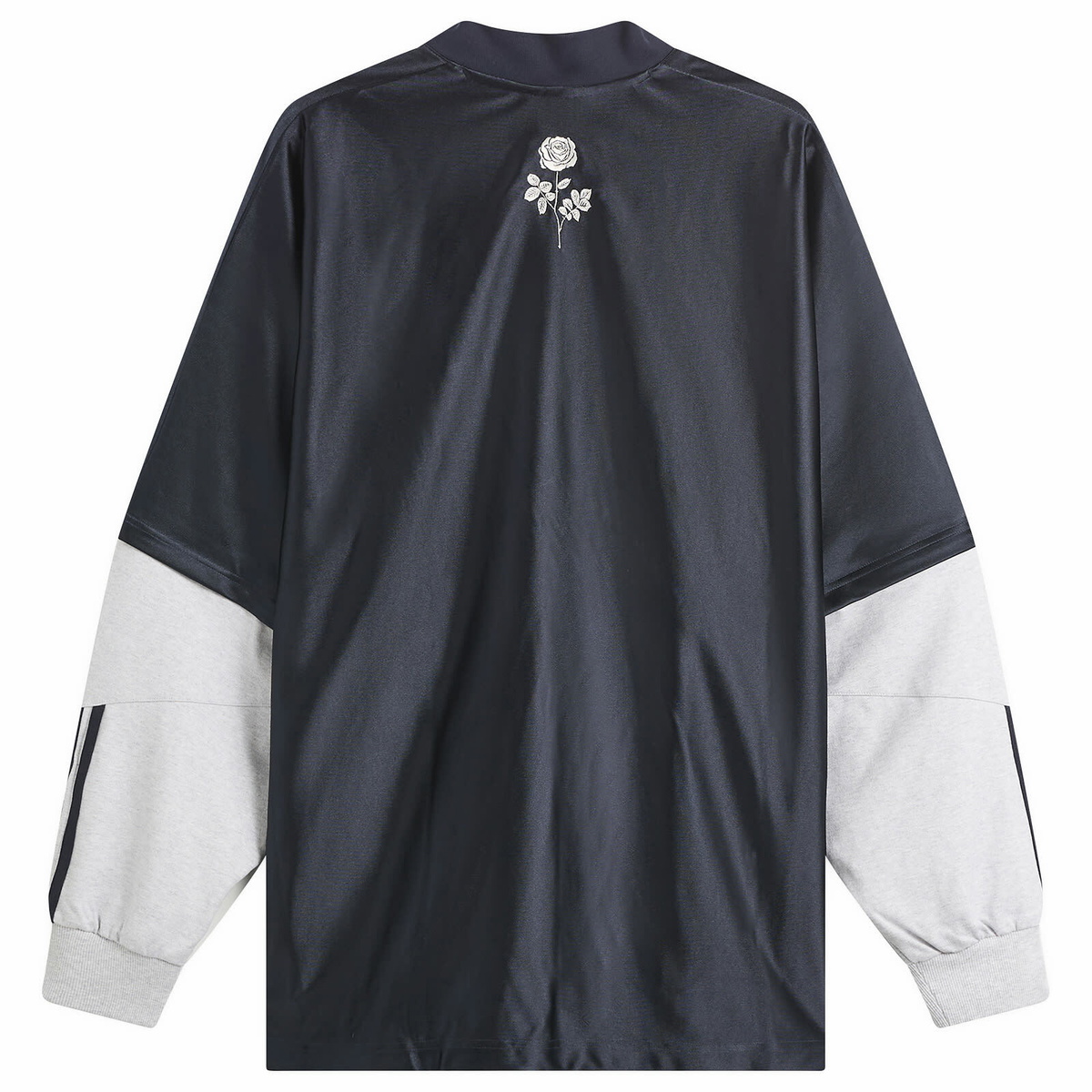 Adidas x Willy Chavarria Long Sleeve Jersey Top in Legend Ink/Light Grey Heather
