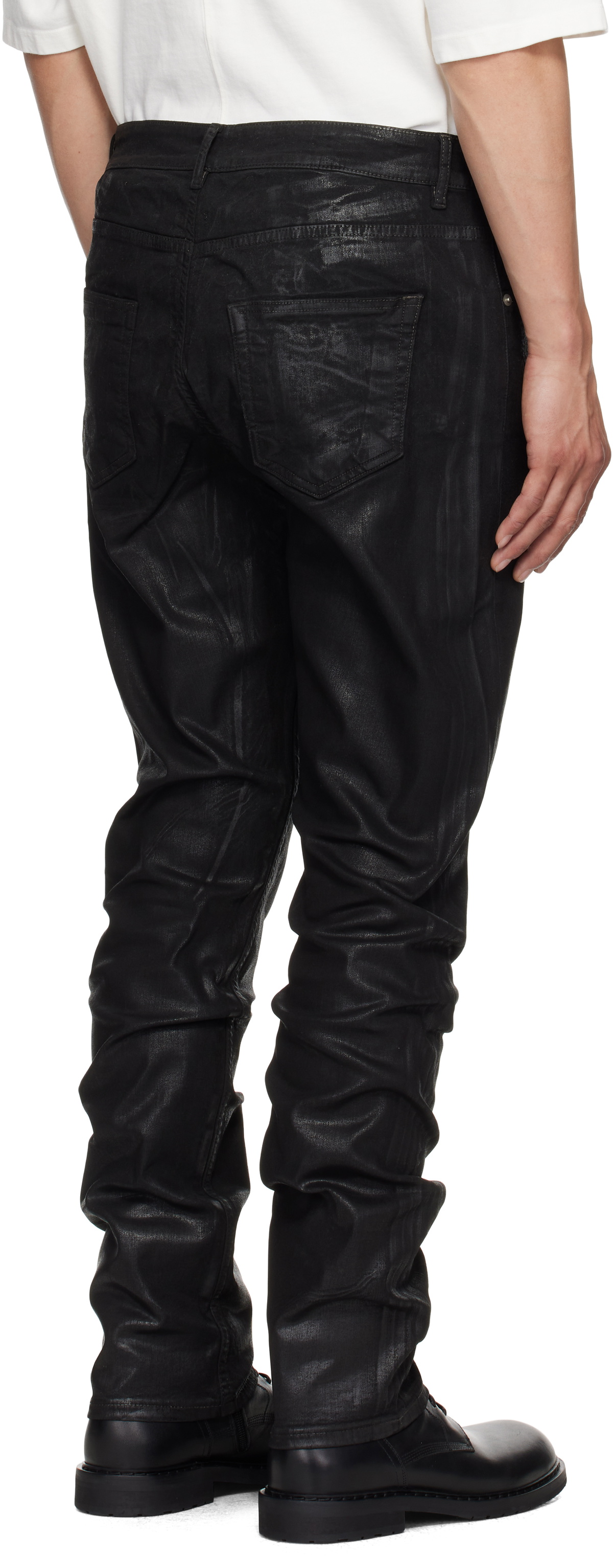 Rick Owens DRKSHDW Black Hollywood Detroit Cut Jeans Rick Owens
