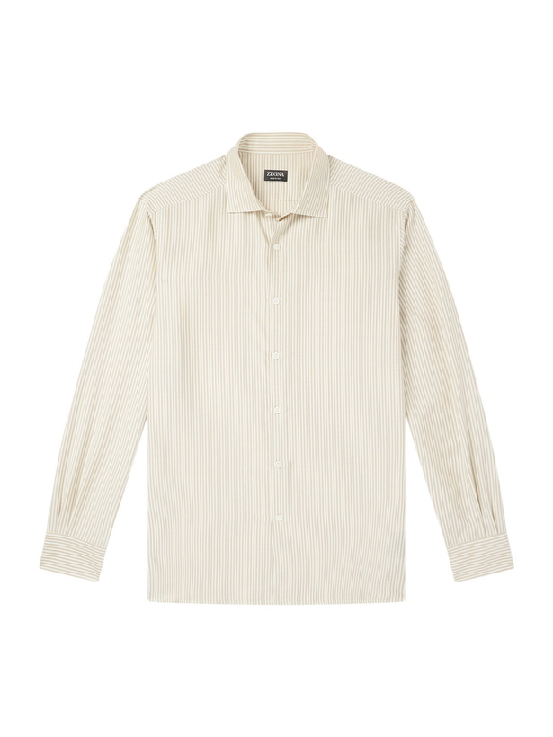 Photo: Zegna - Striped Silk Shirt - Neutrals