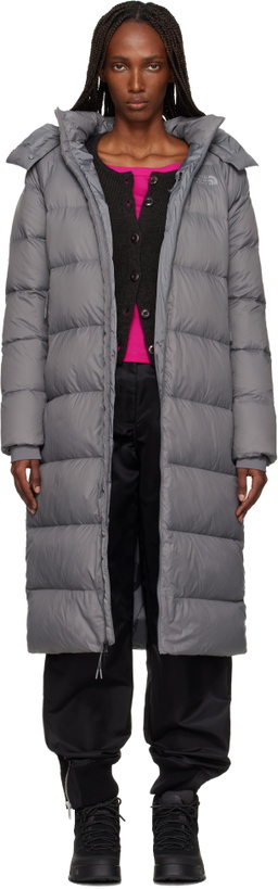 Photo: The North Face Gray City Long Hooded Down Jacket