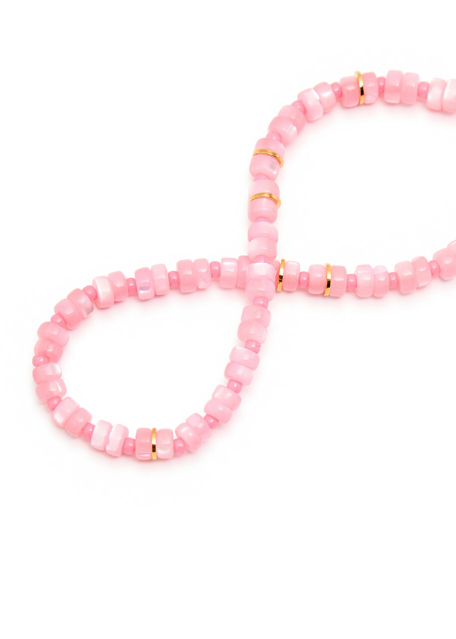 Anni LU Calypso Beaded 18kt Gold-plated Necklace - Pink - One Size