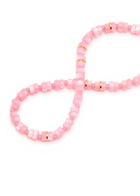 Anni LU Calypso Beaded 18kt Gold-plated Necklace - Pink - One Size