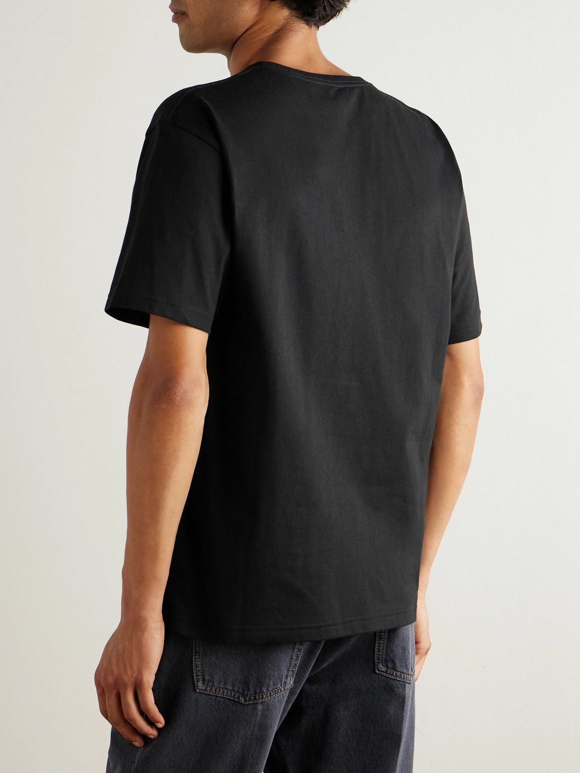 Valentino Garavani - Printed Cotton-Jersey T-Shirt - Black