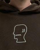 Brain Dead 3D EMBROIDERED LOGOHEAD GARMENT DYED HOODIE Brown Mens Hoody