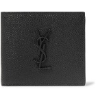 SAINT LAURENT - Logo-Embellished Pebble-Grain Leather Billfold Wallet - Black