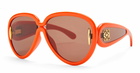 Loewe Pilot Mask - Shiny Orange Sunglasses