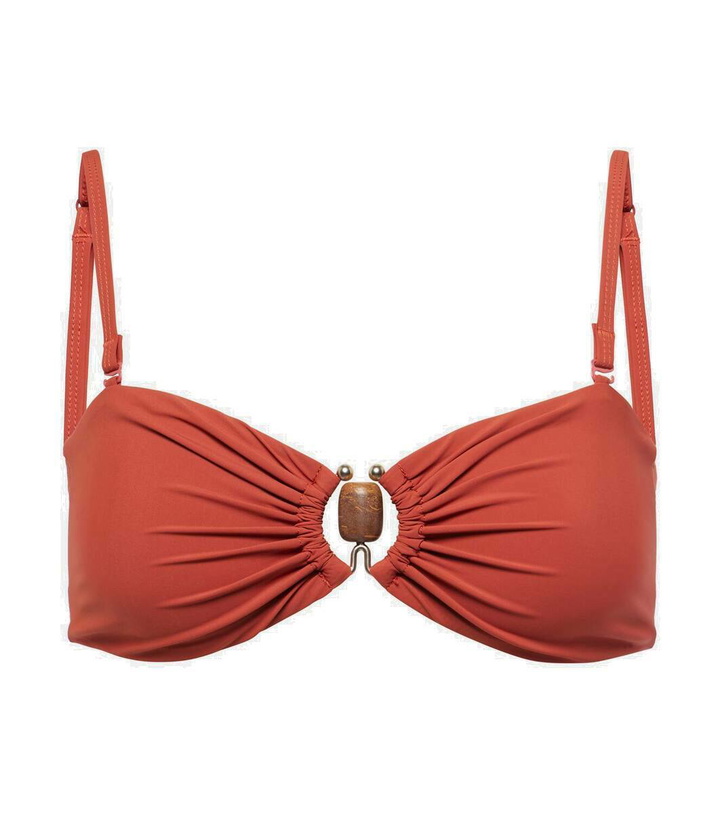 Photo: Christopher Esber Embellished ruched bikini top