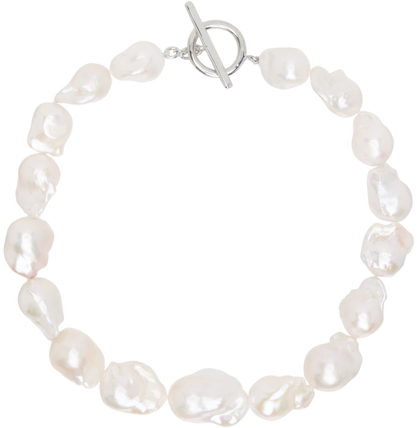 AGMES White Baroque Pearl Necklace AGMES
