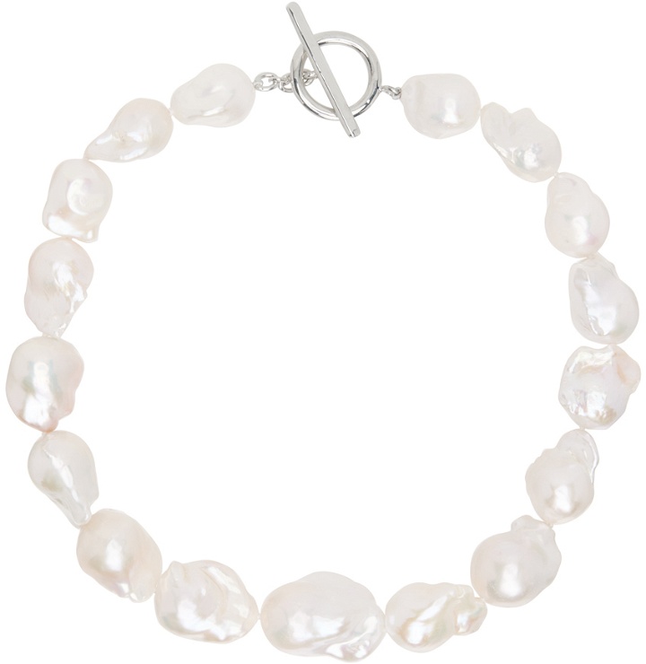 Photo: AGMES White Baroque Pearl Necklace