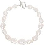 AGMES White Baroque Pearl Necklace