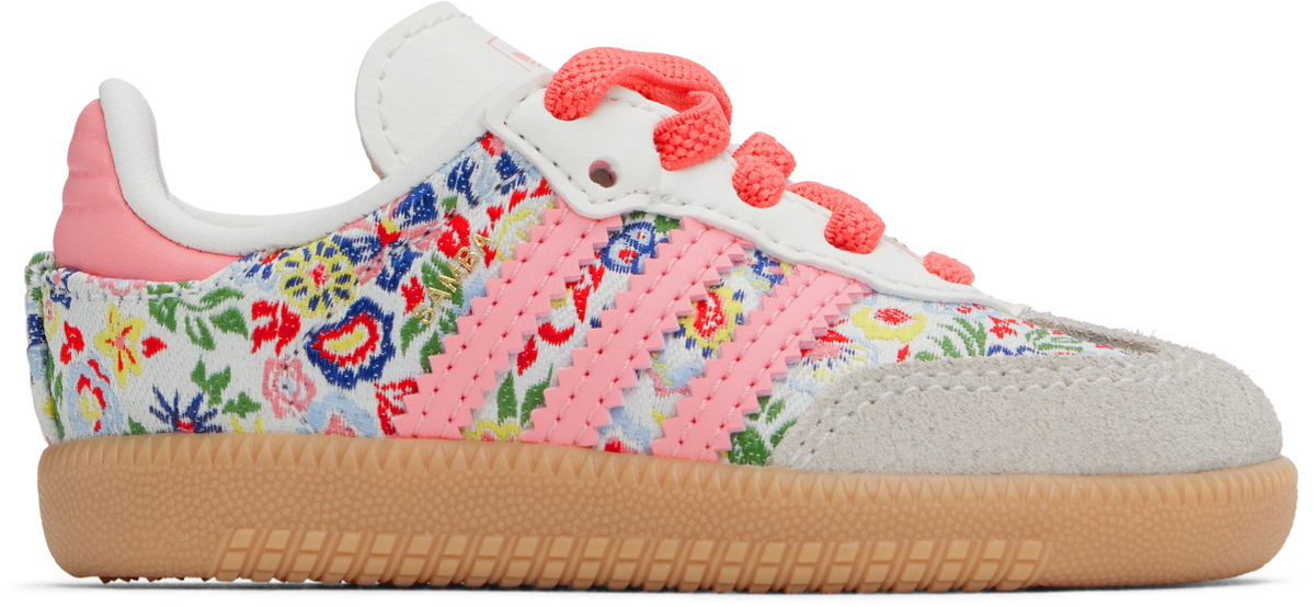 adidas Kids Baby Multicolor Liberty London Edition Samba OG Elastic Lace Sneakers