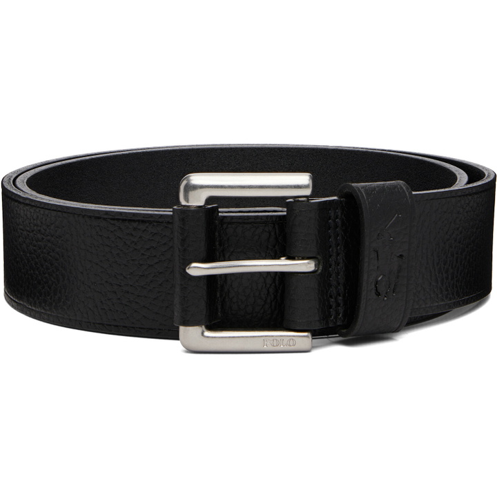 Photo: Polo Ralph Lauren Black Pebbled Leather Belt