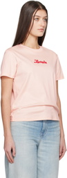 Lanvin Pink 'Lanvin' Embroidered T-shirt