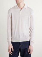 Slowear - Slim-Fit Cashmere and Silk-Blend Polo Shirt - Neutrals