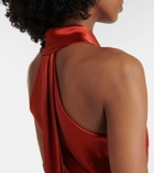 Galvan Pandora satin cocktail dress