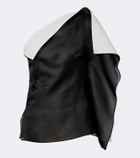 Róhe Draped one-shoulder silk top