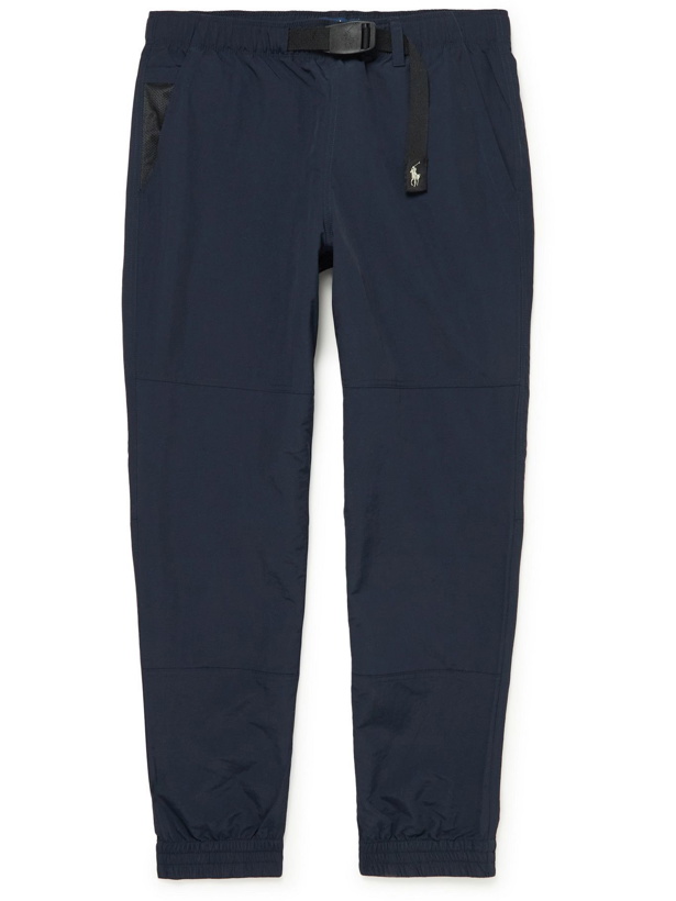 Photo: POLO RALPH LAUREN - Tapered Belted Recycled Nylon Trousers - Blue