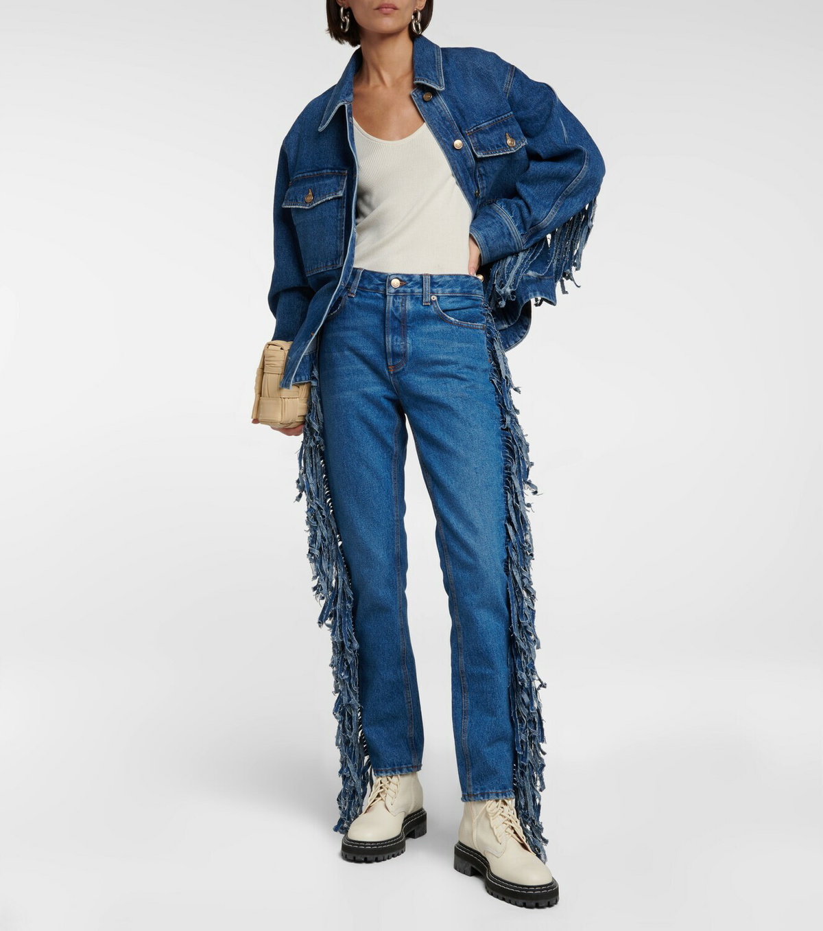Alanui - High-rise fringed jeans