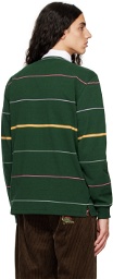 Noah Green Striped Rugby Polo