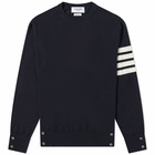 Thom Browne Men's Classic Merino Crew Knit in Navy