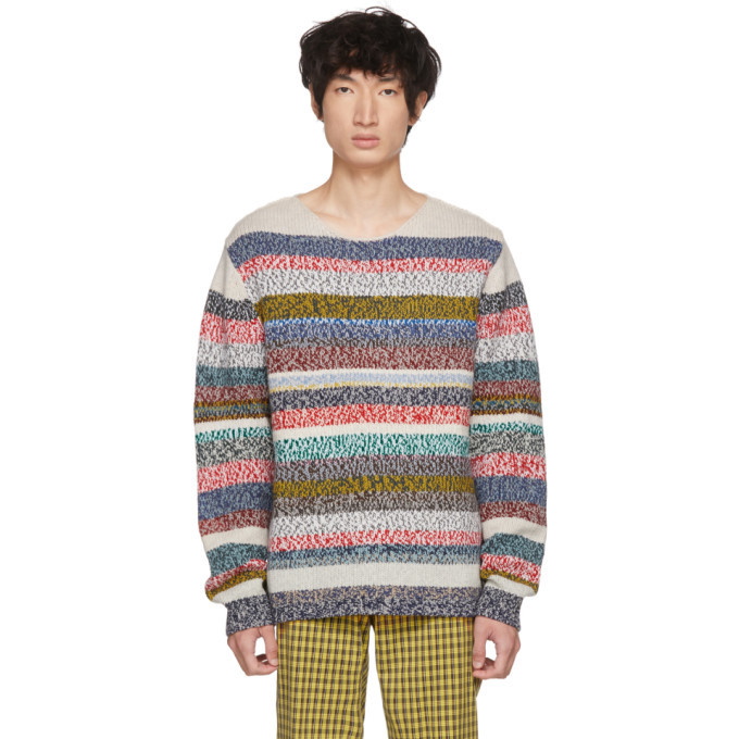 Photo: Burberry Multicolor Striped Benham Melange Sweater