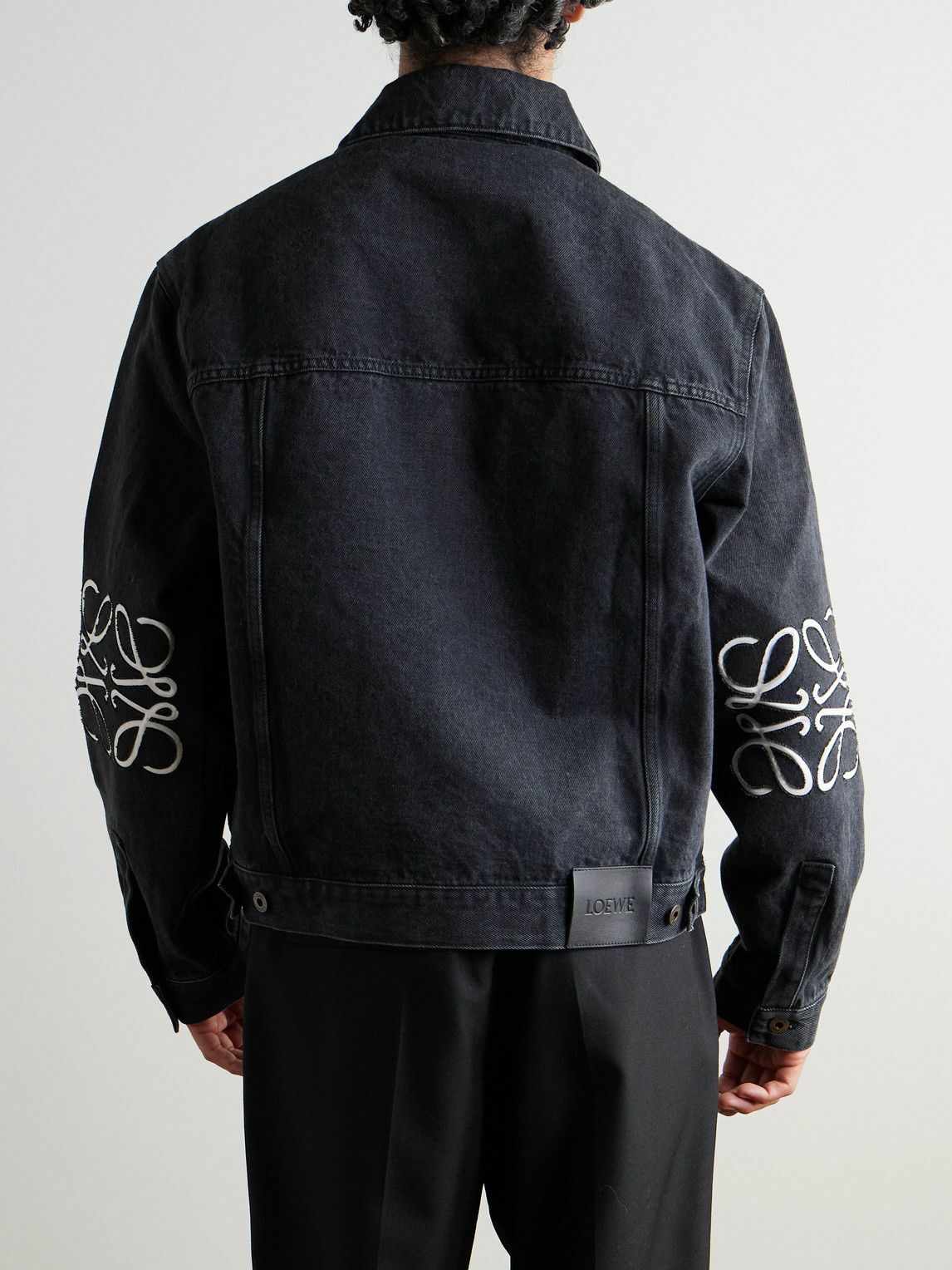 LOEWE - Logo-Detailed Denim Jacket - Black Loewe