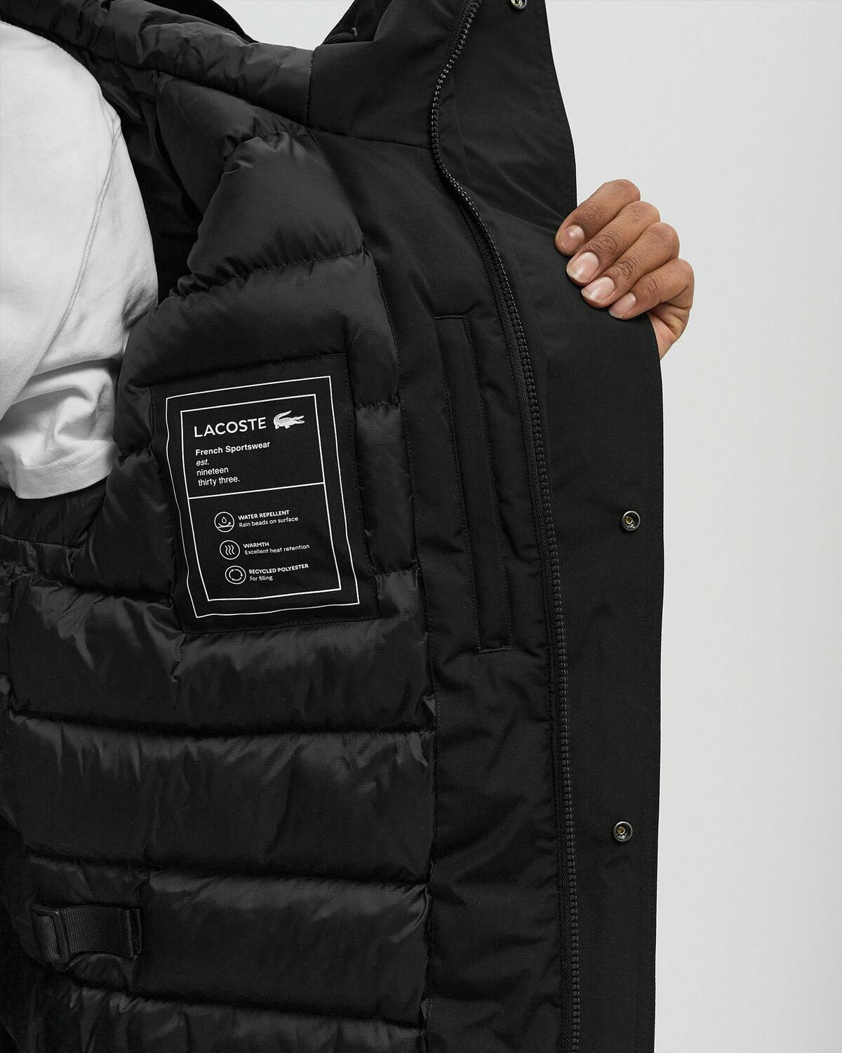 Lacoste BLOUSON Black Mens Parka Lacoste