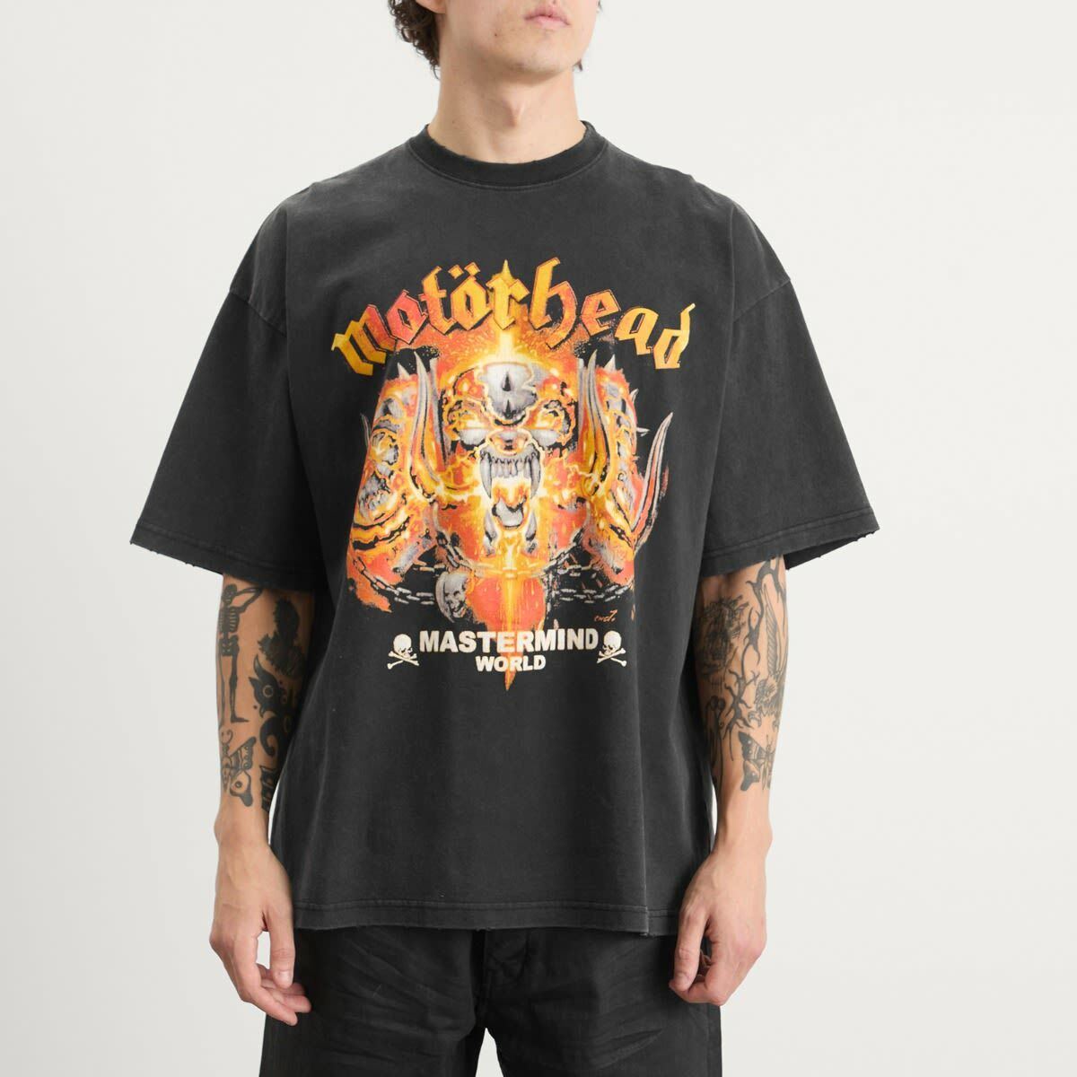 END. Men's x MASTERMIND WORLD x Motorhead Inferno T-Shirt in Black