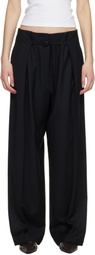 LE17SEPTEMBRE Black Tuck Tailored Trousers