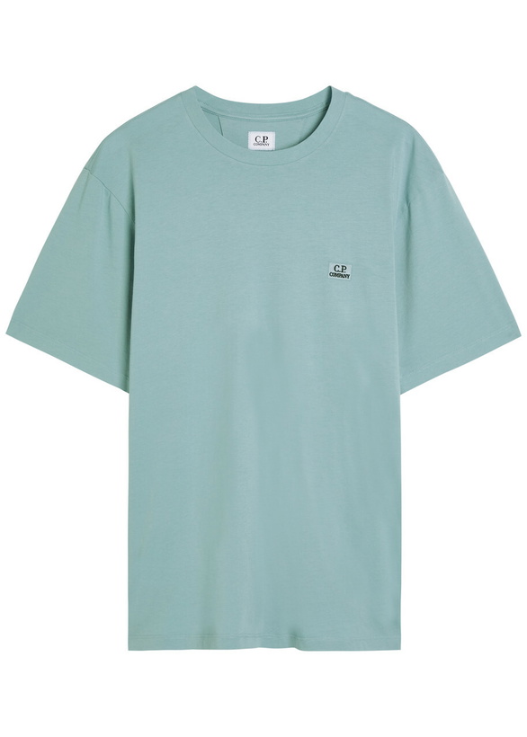 Photo: C.P. Company Logo-appliquéd Cotton T-shirt Silver