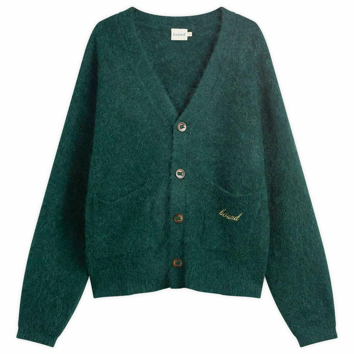Bound Men's Parker Alpaca Cardigan in Bottle Green