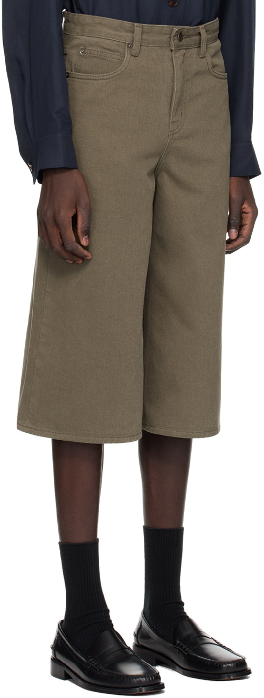 LOW CLASSIC Khaki Washed Denim Shorts