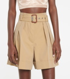 Alexander McQueen Belted cotton shorts
