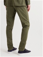 BOGLIOLI - Slim-Fit Garment-Dyed Stretch-Cotton Twill Suit Trousers - Green