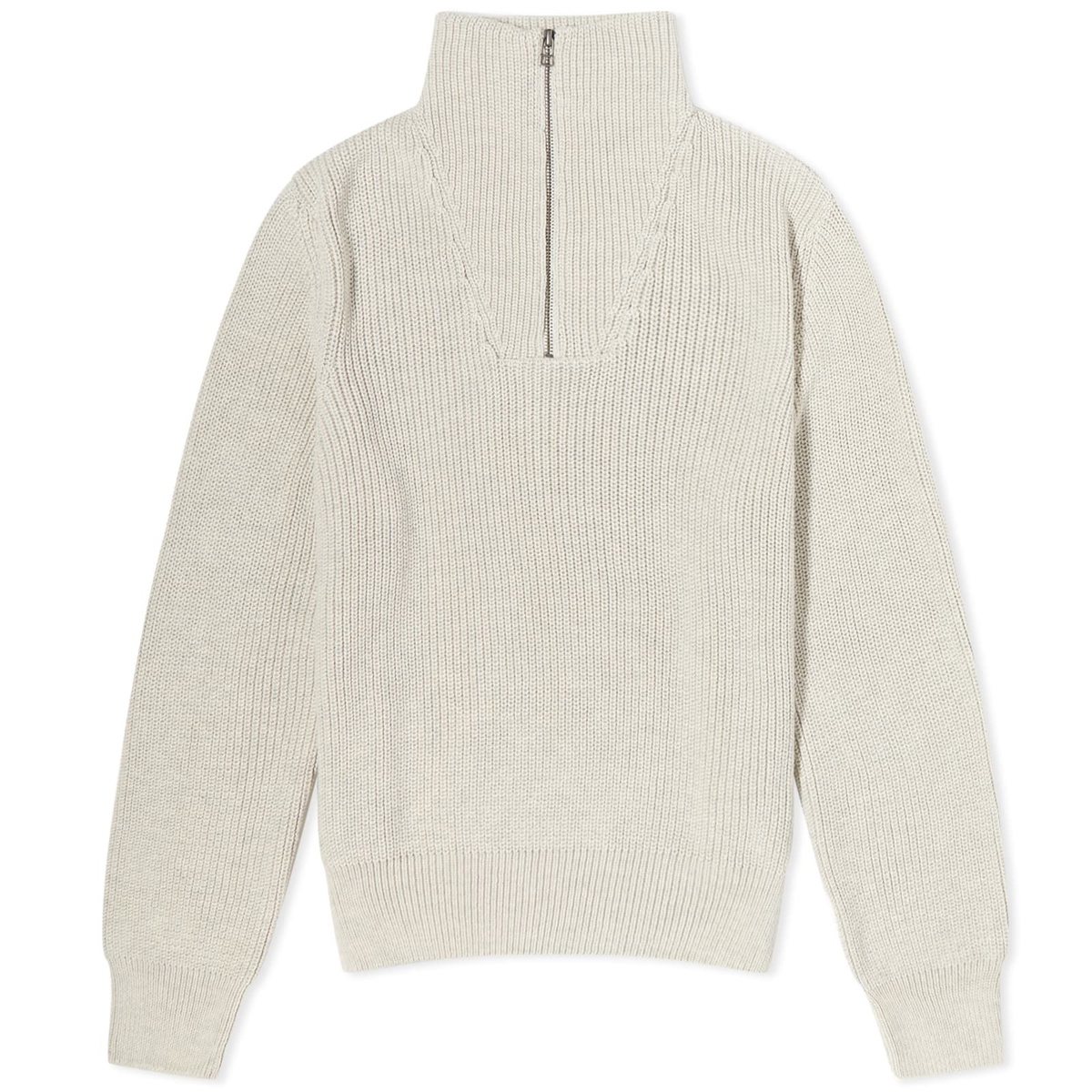 A.P.C. Women's Alexane Half Zip Knit Jumper in Grey A.P.C.