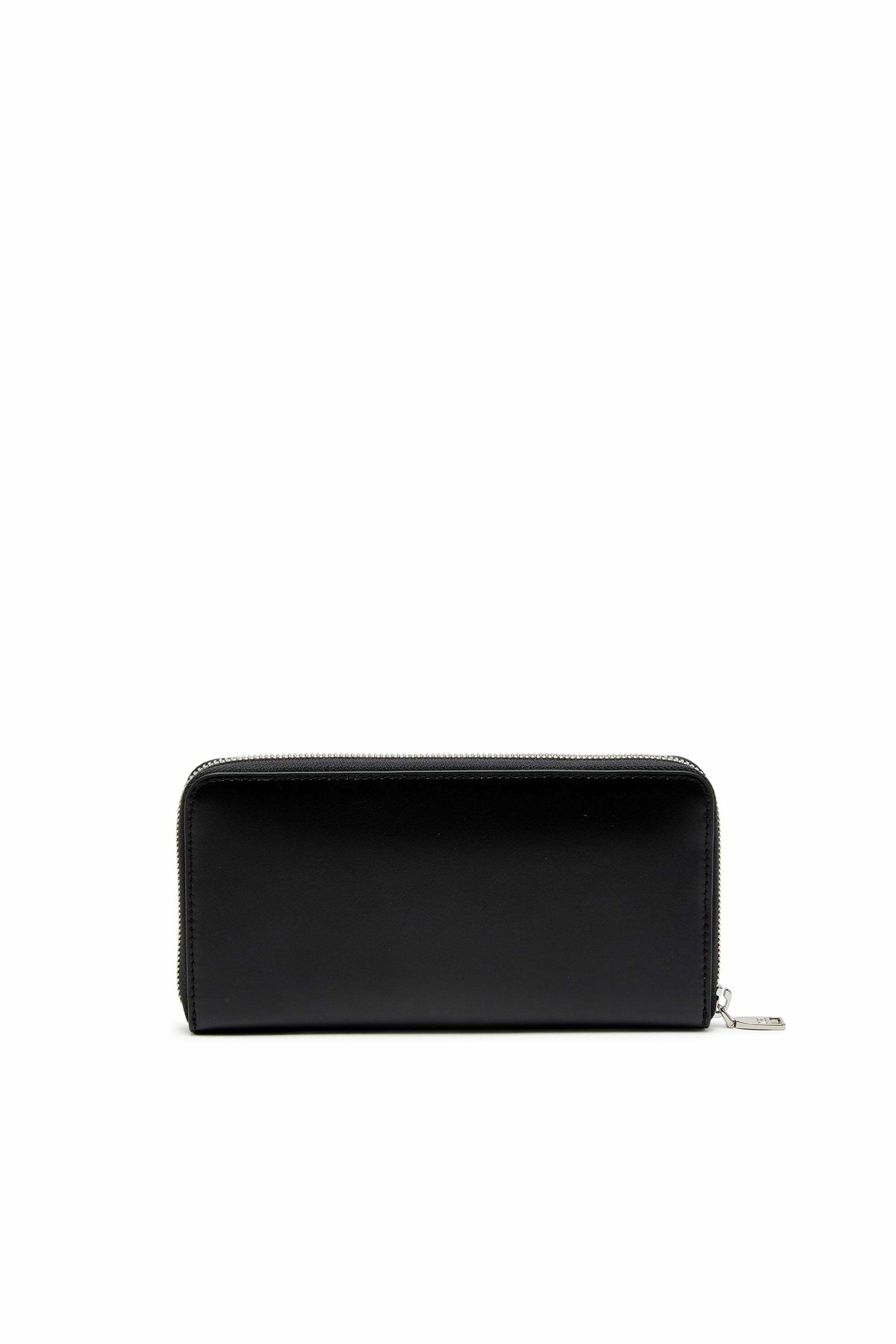 Diesel Long zip wallet in logo-embossed leather - Zip-Round Wallets Mens in Black