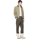 Harris Wharf London Beige Harrington Bomber Jacket