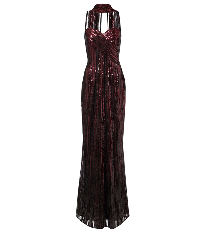 Photo: Elie Saab Scarf-detail sequined gown