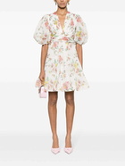 ZIMMERMANN - Floral Print Pleated Mini Dress