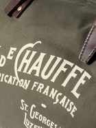 Bleu de Chauffe - Leather-Trimmed Logo-Print Canvas Weekend Bag