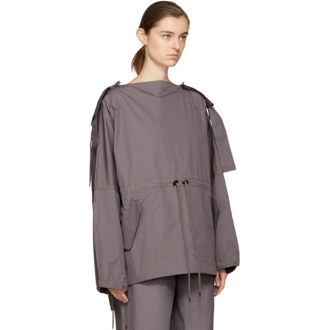 Craig Green Purple Slash Neck Hooded Blouse
