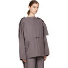 Craig Green Purple Slash Neck Hooded Blouse