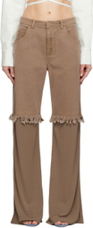 Christopher Esber Brown Deconstruct Splice Jeans