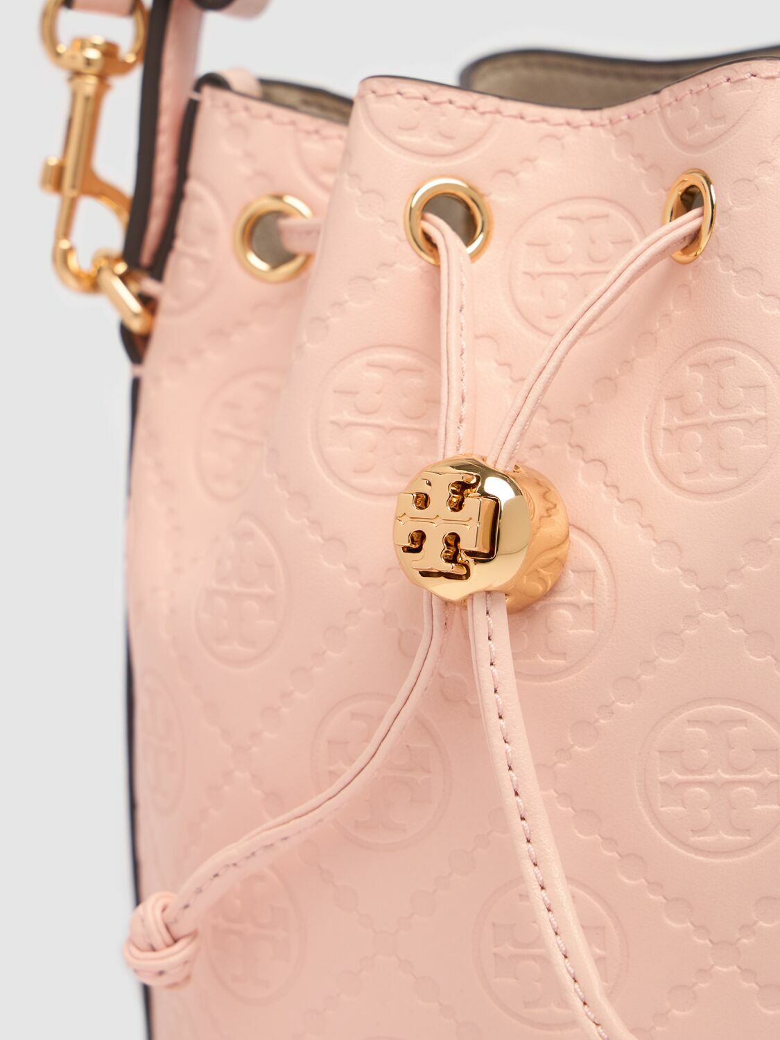 TORY BURCH Mini T Monogram Leather Bucket Bag Tory Burch