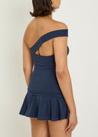 Skims Asymmetric Stretch-cotton top Navy